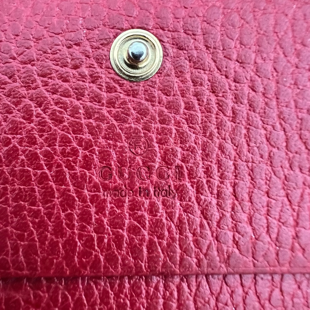Authentic Gucci Leather Red GG Wallet - Picture 4 of 12